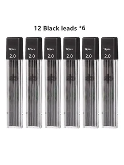 kissbuty Механические карандаши 6 Box Black Refills
