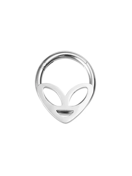 HONGTU implant Серьга пирсинг Alien из нержавеющей стали, белый, белый