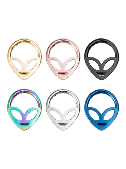HONGTU implant Серьги пирсинг Alien, нержавеющая сталь 16г, EW40023RB, 16 г, фото 3