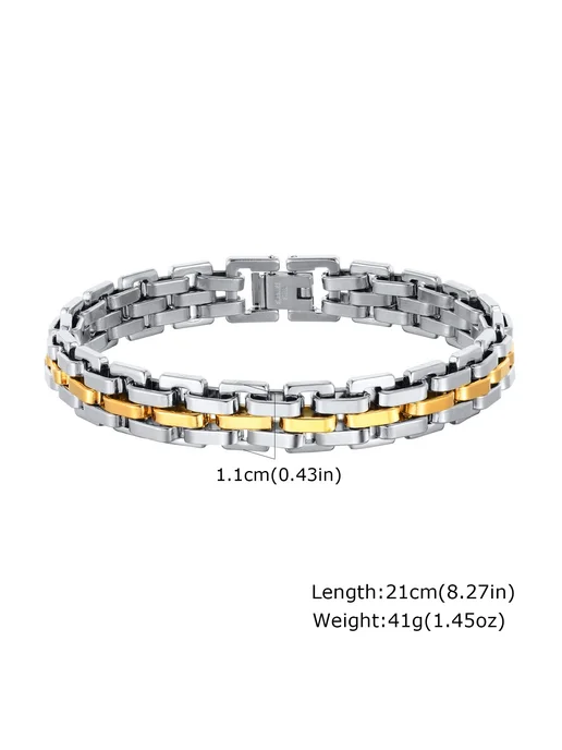 Mprainbow Мужской браслет из нержавеющей стали, 21 см, BR-1318SG, вариант