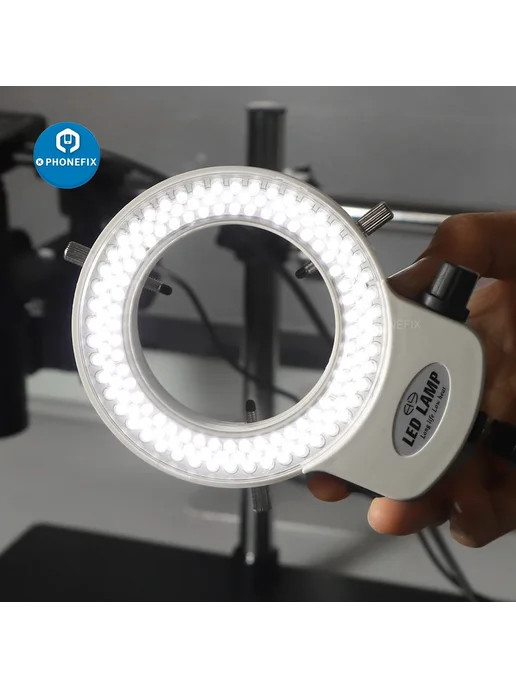 Mshiwi Кольцевой светильник для микроскопа 56 LED Black UK Plug, белый, фото 2