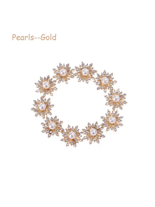 genenic Пуговица декоративная Pearls-Gold, 16 мм, бежевый