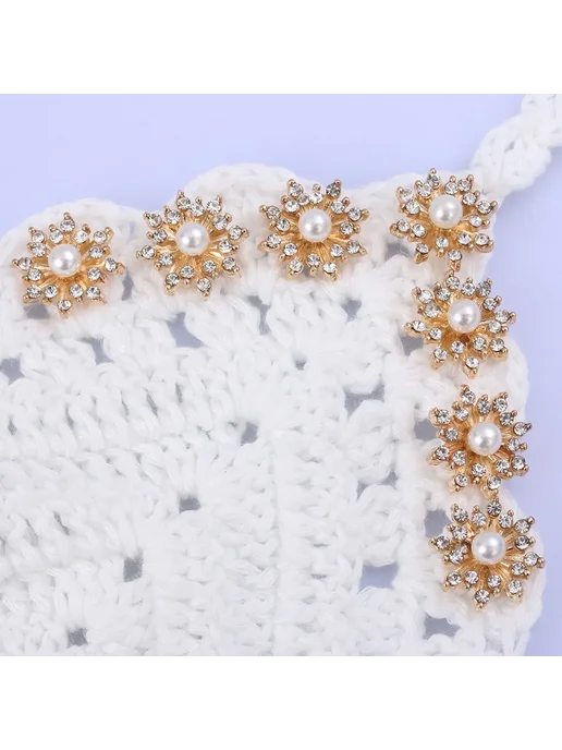 genenic Пуговица декоративная Pearls-Gold, 16 мм, бежевый, фото 6