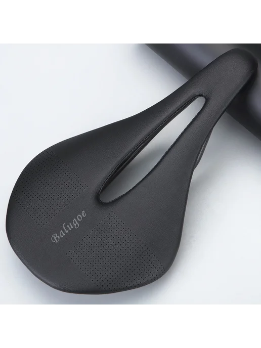 BALUGOE Седло Carbon+Leather для горных велосипедов, черный, фото 3