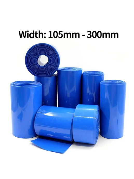 Нет бренда Теплоусадочная трубка ПВХ Синий Flatten Width 170mm 2 meter, синий