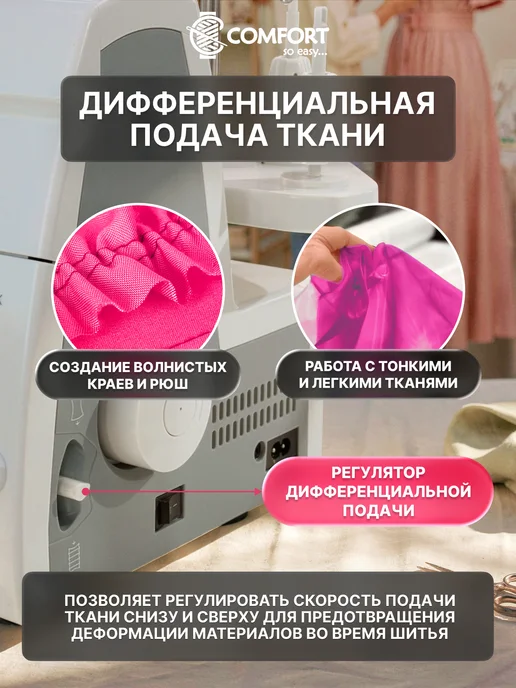 Швейная Техника Comfort Оверлок Comfort B380, белый, фото 3