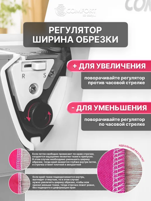 Швейная Техника Comfort Оверлок Comfort B380, белый, фото 4