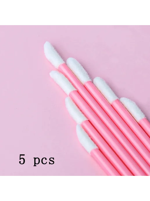 MEISHENJIE Кисти для макияжа губ, 5 шт, черная ручка, 5 шт