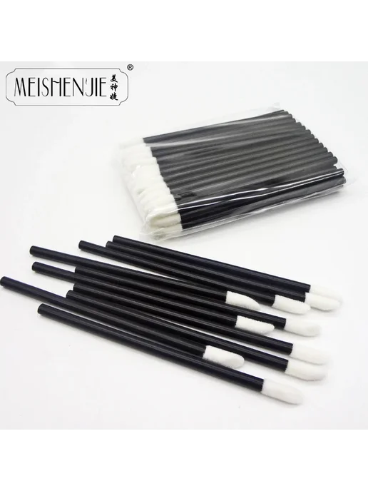 MEISHENJIE Кисти для макияжа губ, 5 шт, черная ручка, 5 шт, фото 5