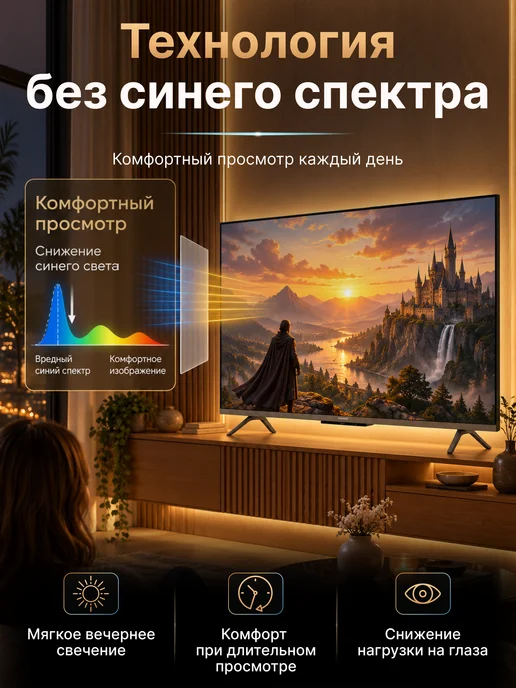 Skyworth 55" Телевизор 55Q66H 4KUHD, Smart TV, черный, фото 4