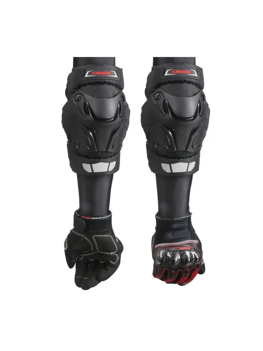 CUIRASSIER Наколенники для мотоцикла защита для колена Moto, черный