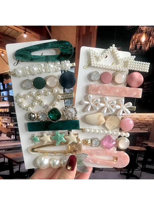 Нет бренда Набор из 6 заколок для волос S27-3pcs, Акриловые заколки S40-3pcs, фото 2