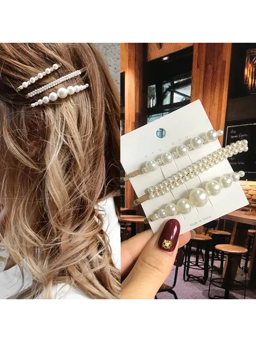 Нет бренда Набор из 6 заколок для волос S27-3pcs, вариант