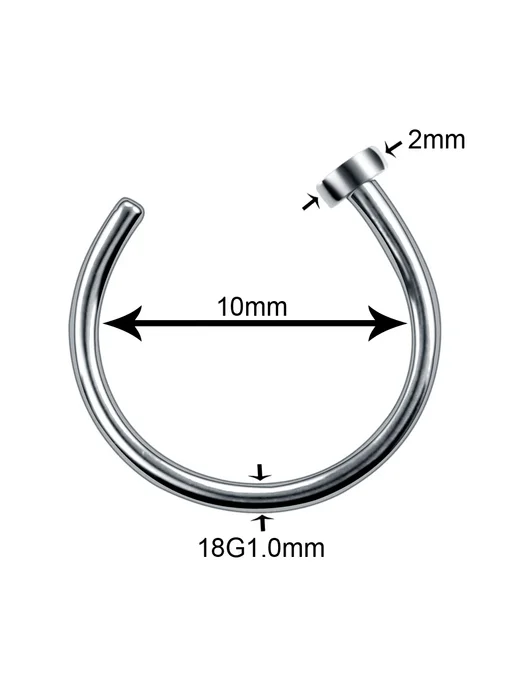 SWANJO Титановый пирсинг для козелка 16G 1.2mm 8mm 3mm, 16 г, фото 4