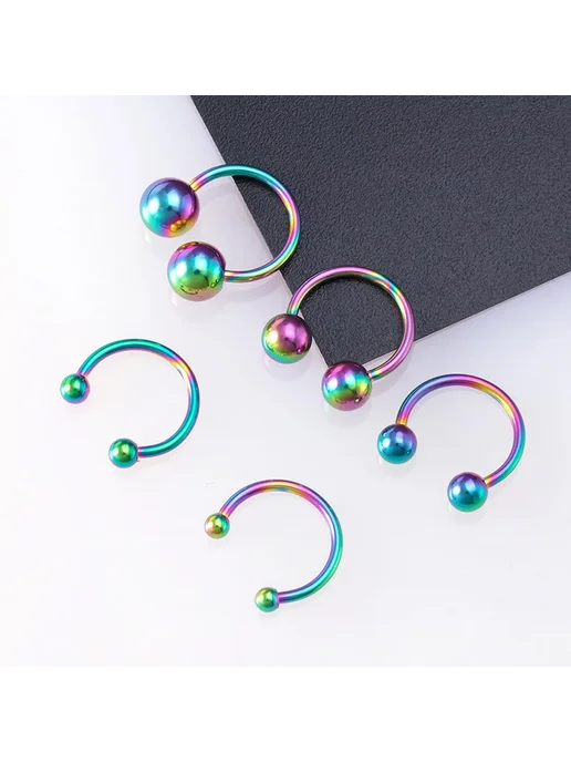 HONGTU BOBY JEWELRY Кольца для пирсинга EW40028RB-5pcs, вариант