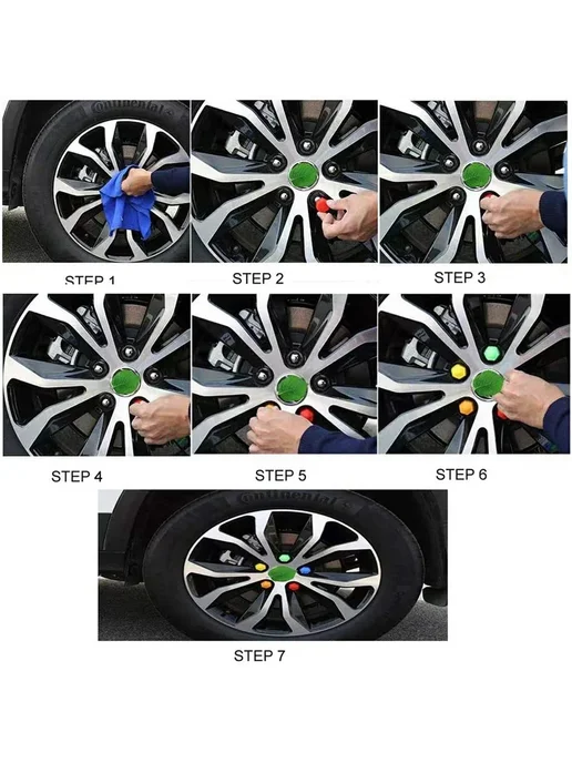 Нет бренда Крышка колеса автомобиля гайки ступицы 19MM Green 20 шт, 20 шт, фото 5