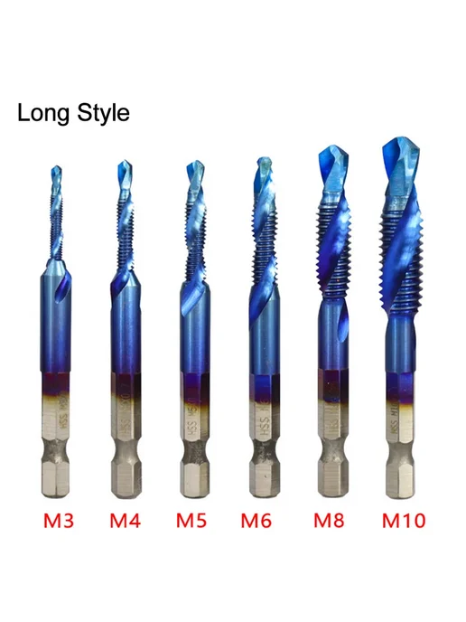 KRIOCY Набор для нарезания резьбы 6Pcs Blue Long, 6 шт