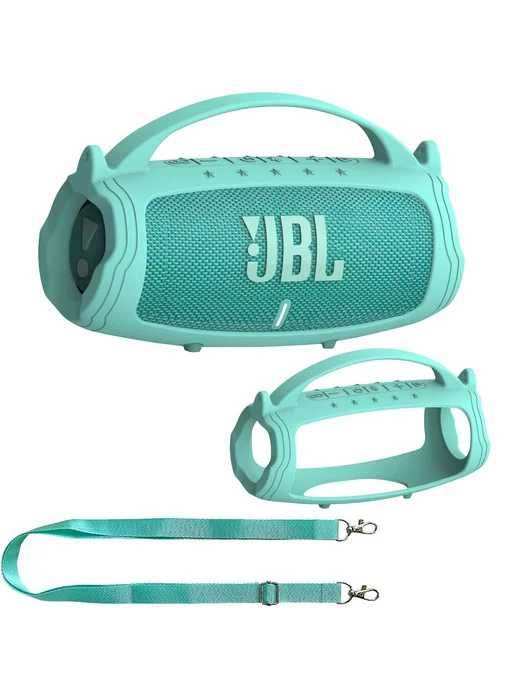 ticosan Силиконовый чехол с ручкой для JBL Charge 5 Blue, синий, фото 6