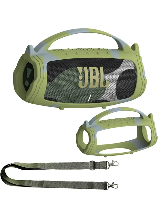 ticosan Силиконовый чехол с ручкой для JBL Charge 5 Blue, белый, фото 4