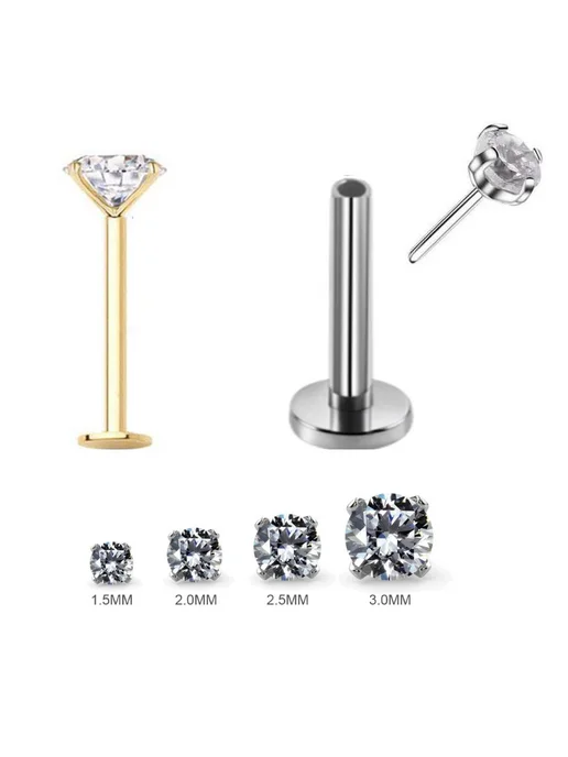 STAR BEAUTY Набор для пирсинга STARBEAUTY из хирургической стали 0.8x8x, серый, фото 2