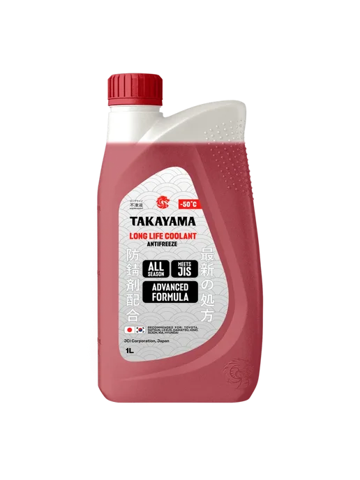 Антифриз красный TAKAYAMA LONG LIFE COOLANT,-50, 4 л, 1 л, красный, фото 4