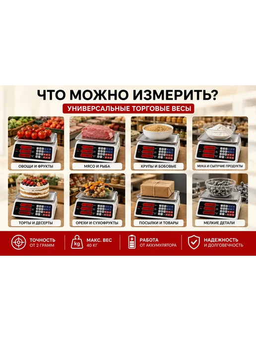 Электронные настольные торговые весы, белый, фото 4