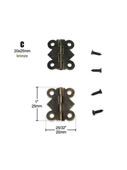 HZYUEGOU Мебельные петли бронзовые 20x25mm C, вариант
