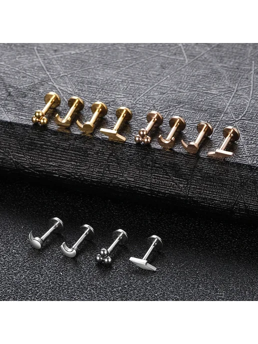 SWANJO Серьги для пирсинга 1.2x6mm H, бежевый, фото 7