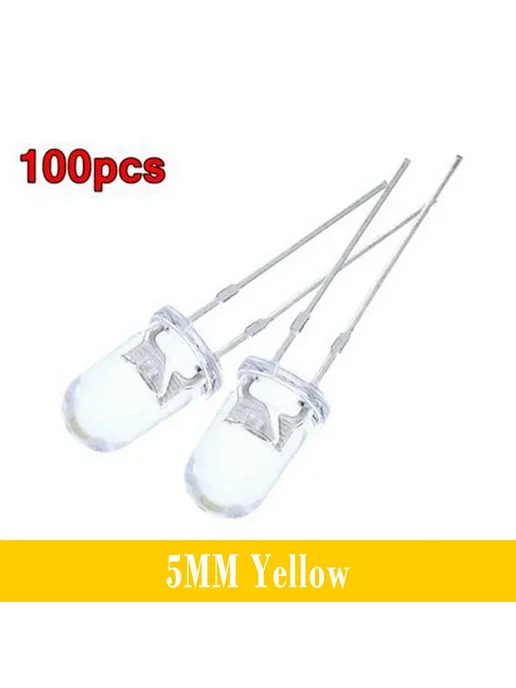 LEENKEA Светодиодные лампочки 5 мм желтые 100 шт, 100 шт, фото 6