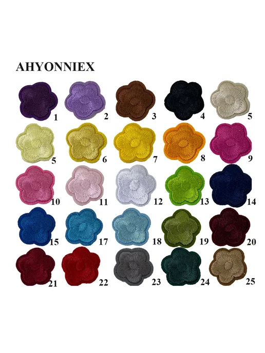 AHYONNIEX вышитые цветочные заплатки 10 шт AH001 - 18, 10 шт, фото 6