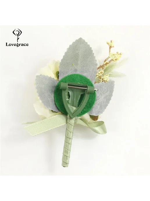 Lovegrace Розовая бутоньерка с розой и жемчугом, розовый, фото 7