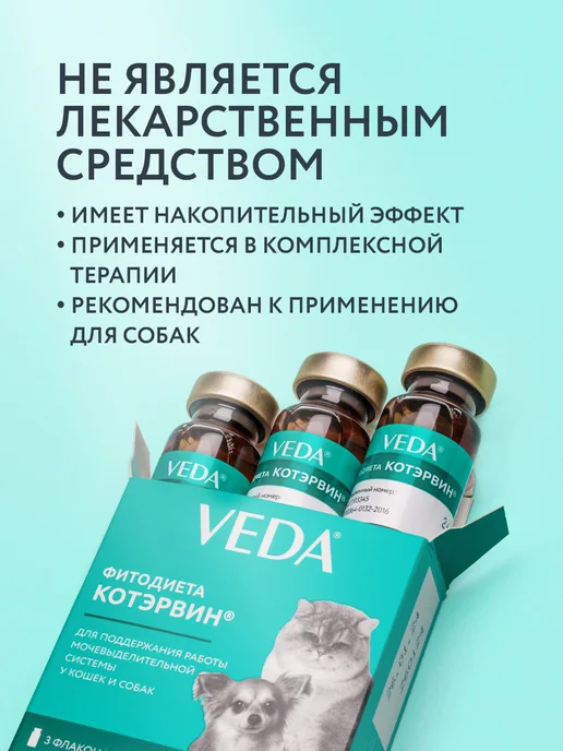 veda Средство для профилактики МКБ Фитодиета КОТЭРВИН, 2 шт, 2 шт, фото 4