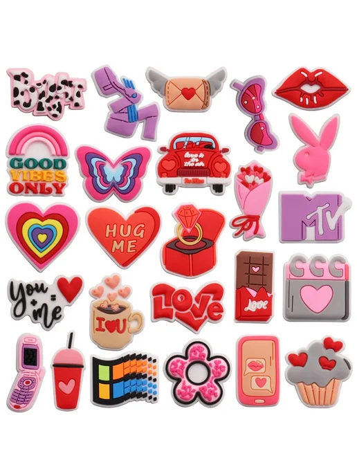 Нет бренда Подвеска на обувь "Love You" темно-синяя, синий, фото 2