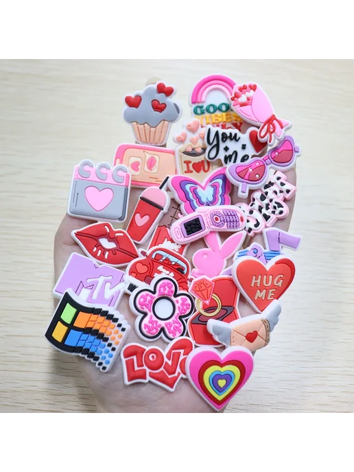 Нет бренда Подвеска на обувь "Love You" темно-синяя, синий, фото 7