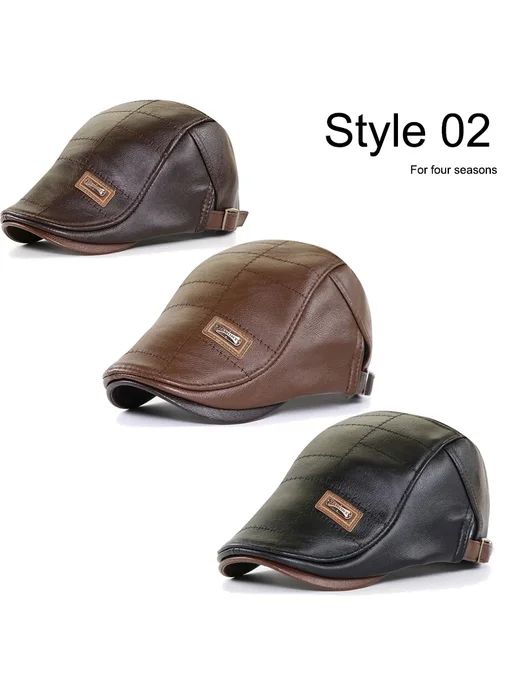 Нет бренда Мужской берет коричневый Style 03 Brown, коричневый, фото 4