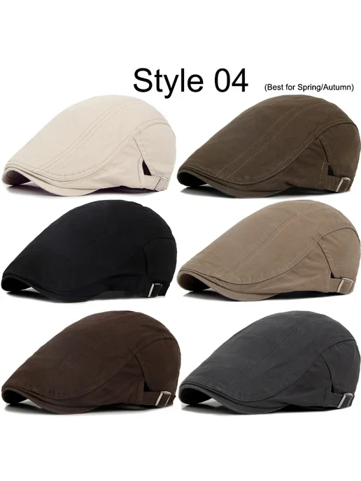 Нет бренда Мужской берет коричневый Style 03 Brown, коричневый, фото 6