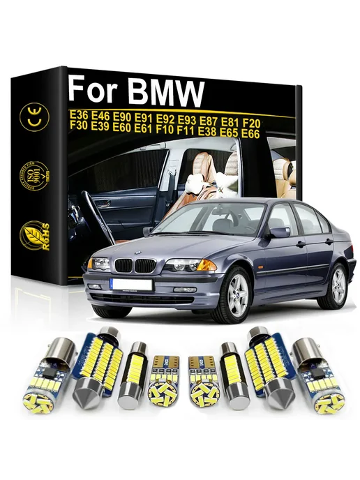 TAREWOR Для BMW E36 E46 E90 E91 E92 E93 E87 E81 F20 F30 E39 E60 E61, белый, фото 2