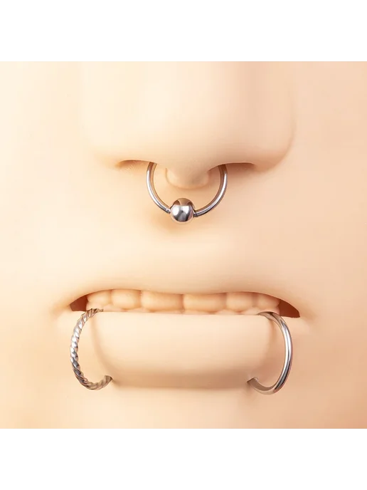 HONGTU implant Набор колец для пирсинга HONGTU из хирургической стали 9 шт, 9 шт, фото 2