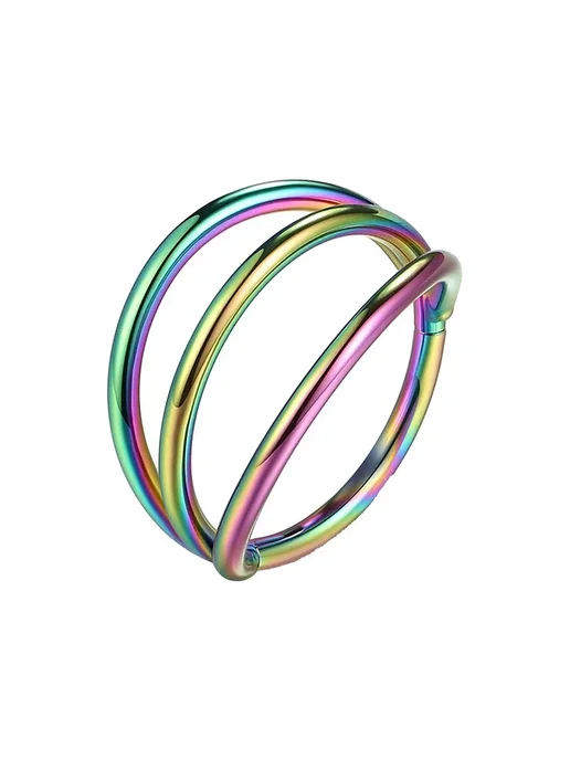 Нет бренда Серьги-кольца из нержавеющей стали, colorful B, вариант