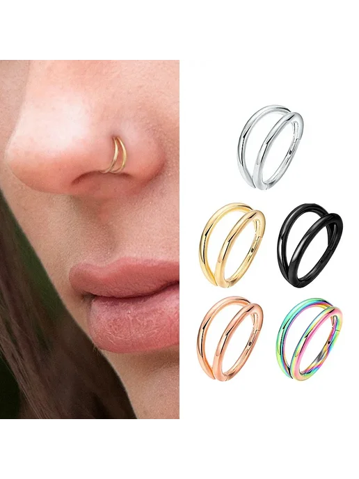 Нет бренда Серьги-кольца из нержавеющей стали, colorful B, вариант, фото 3