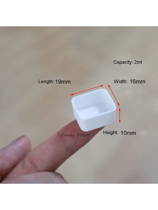 Lonely Finger Белые полукастрюли для акварели 100 шт, 2 мл, 100 шт, 2 мл, фото 5