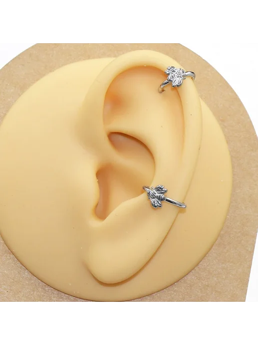 Нет бренда Обруч для пирсинга helix, серый, 1.2X8mm, 316L, 316 л, фото 3