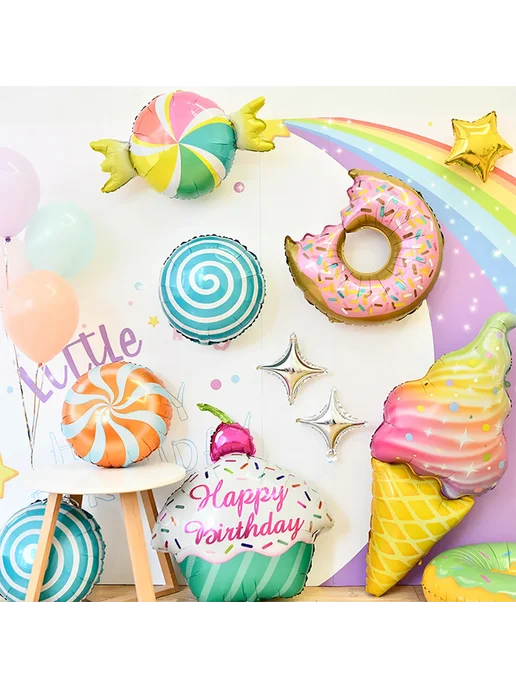 YUEYAO Фольгированные шары Globos MINI dounts P, вариант, фото 2