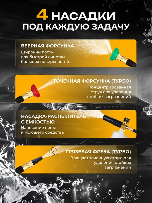 DEKO Мойка высокого давления 205 бар 2500Вт с катушкой для шланга, 2500 Вт, фото 4