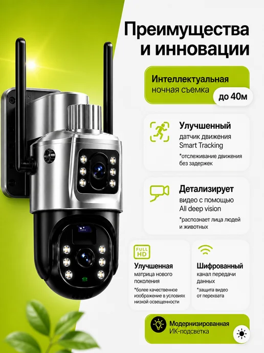 Камера видеонаблюдения на солнечной батарее 4G 12МП, 4 г, фото 2