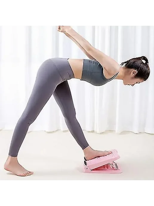 Доска для растяжки ног противоскользящая Цв Розовый, розовый, фото 2