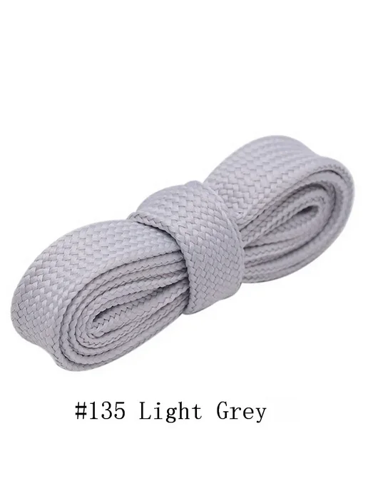 Coolstring Шнурки широкие двухслойные 135 Light Grey 60 см, серый