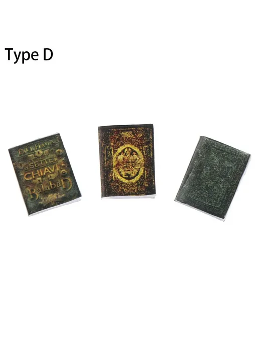 Миниатюрные книги для кукольного домика, Type D, 3 шт, 3 шт