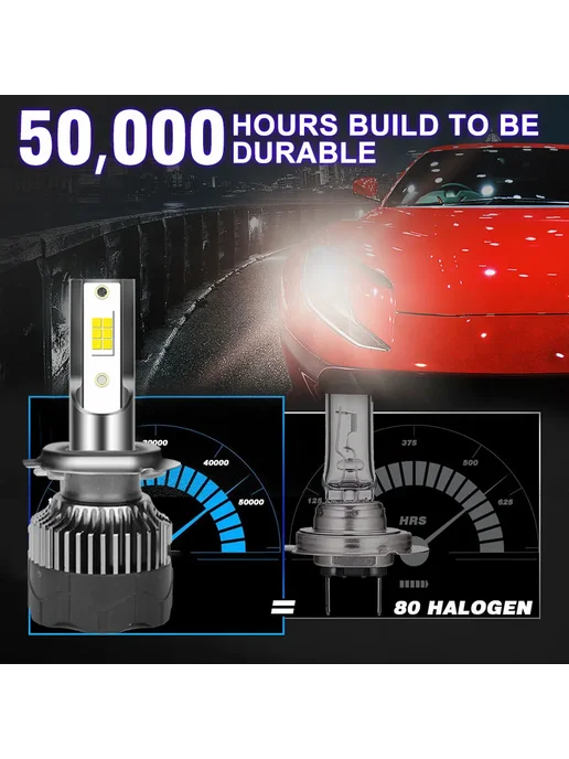 Bullvision Светодиодные фары 4300K Белый Желтый 9006 HB4 280000Lm 700W, 700 Вт, фото 6