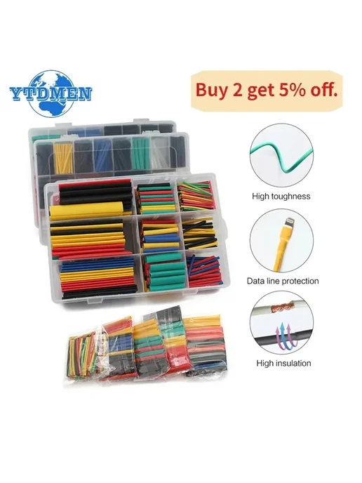 Eiechip Термоусадочные трубки 750pcs, набор 127 шт, 750 шт, 127 шт, фото 2